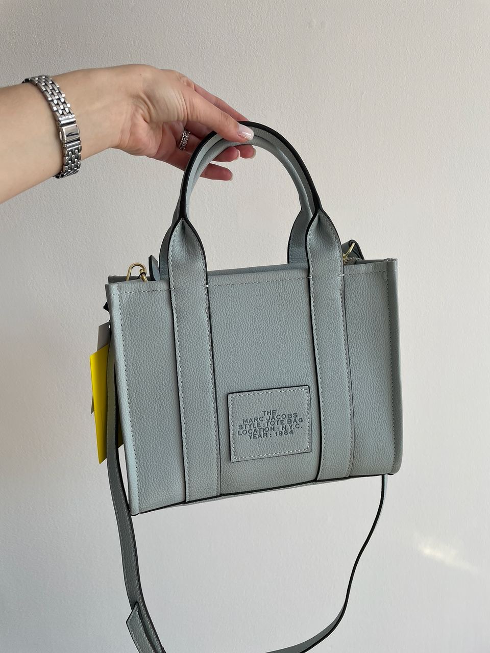 Marc Jacobs The Leather Small Tote Bag Blue - 13