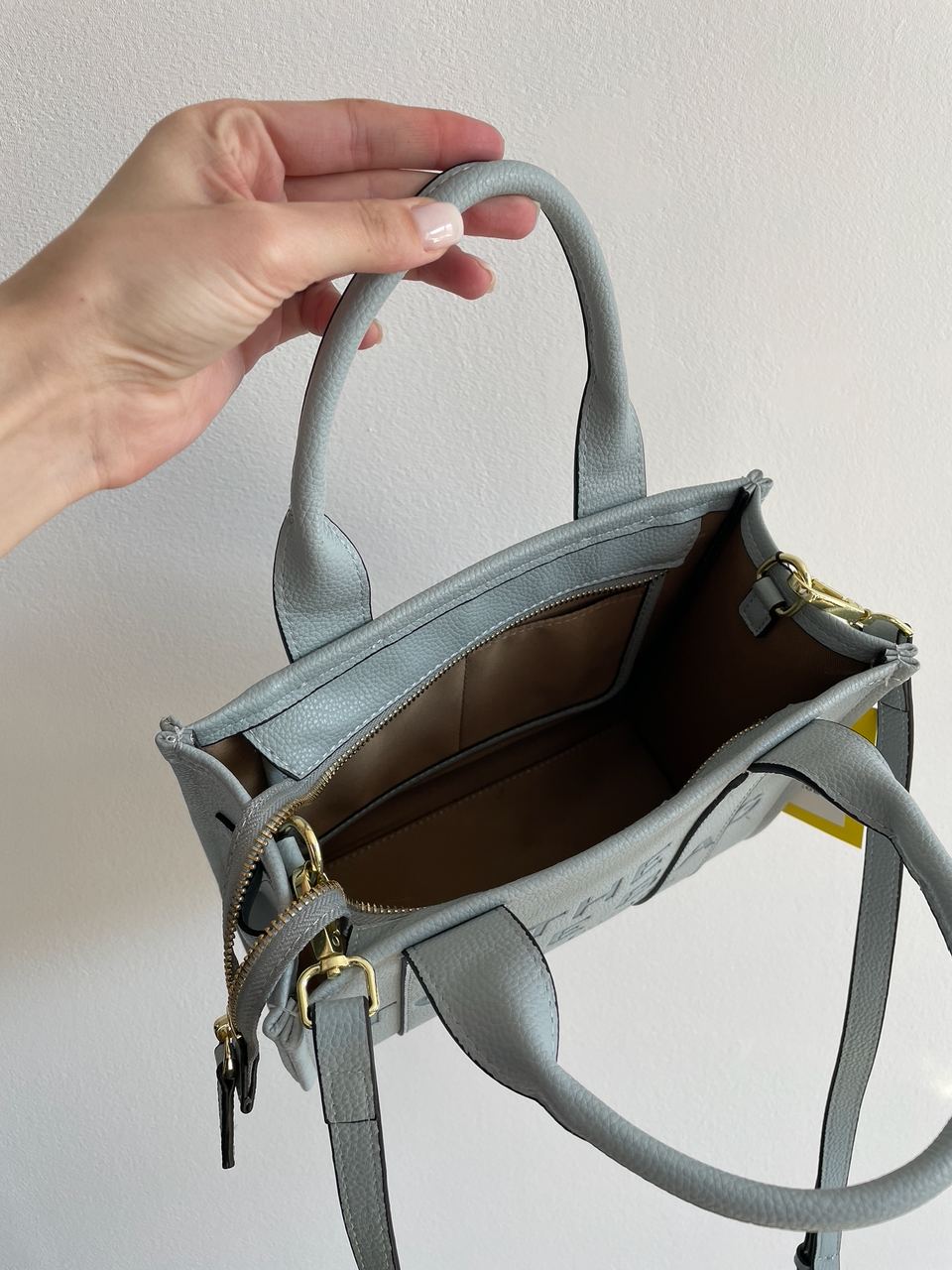 Marc Jacobs The Leather Small Tote Bag Blue - 22