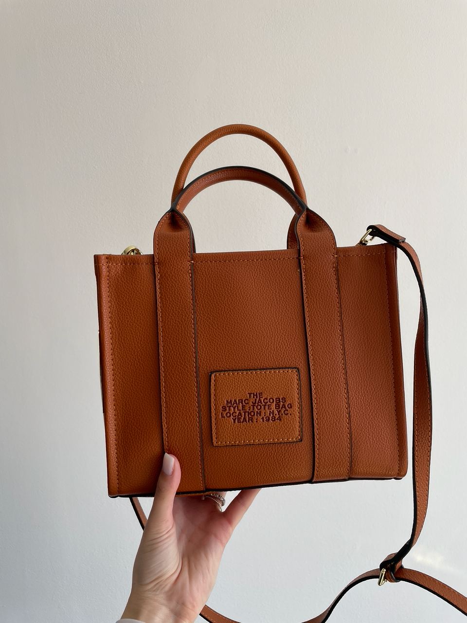 Marc Jacobs The Leather Small Tote Bag Brown - 11