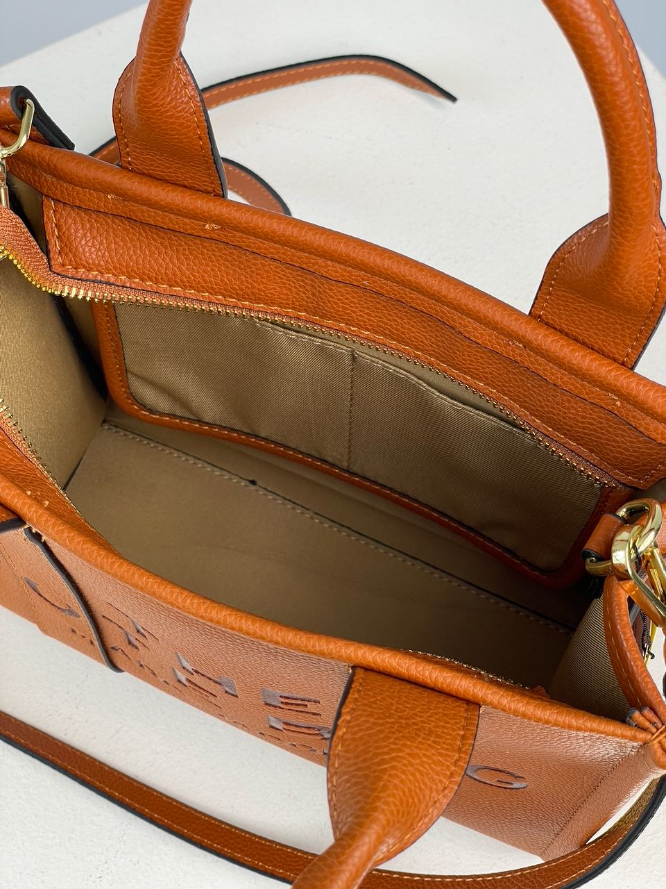 Marc Jacobs The Leather Small Tote Bag Brown - 22