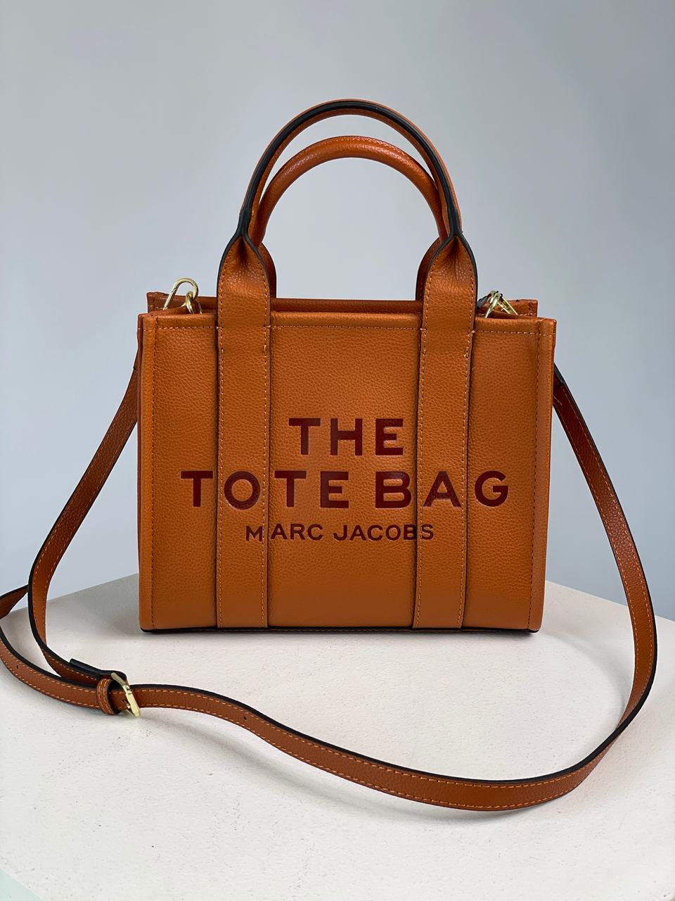 Marc Jacobs The Leather Small Tote Bag Brown - 4