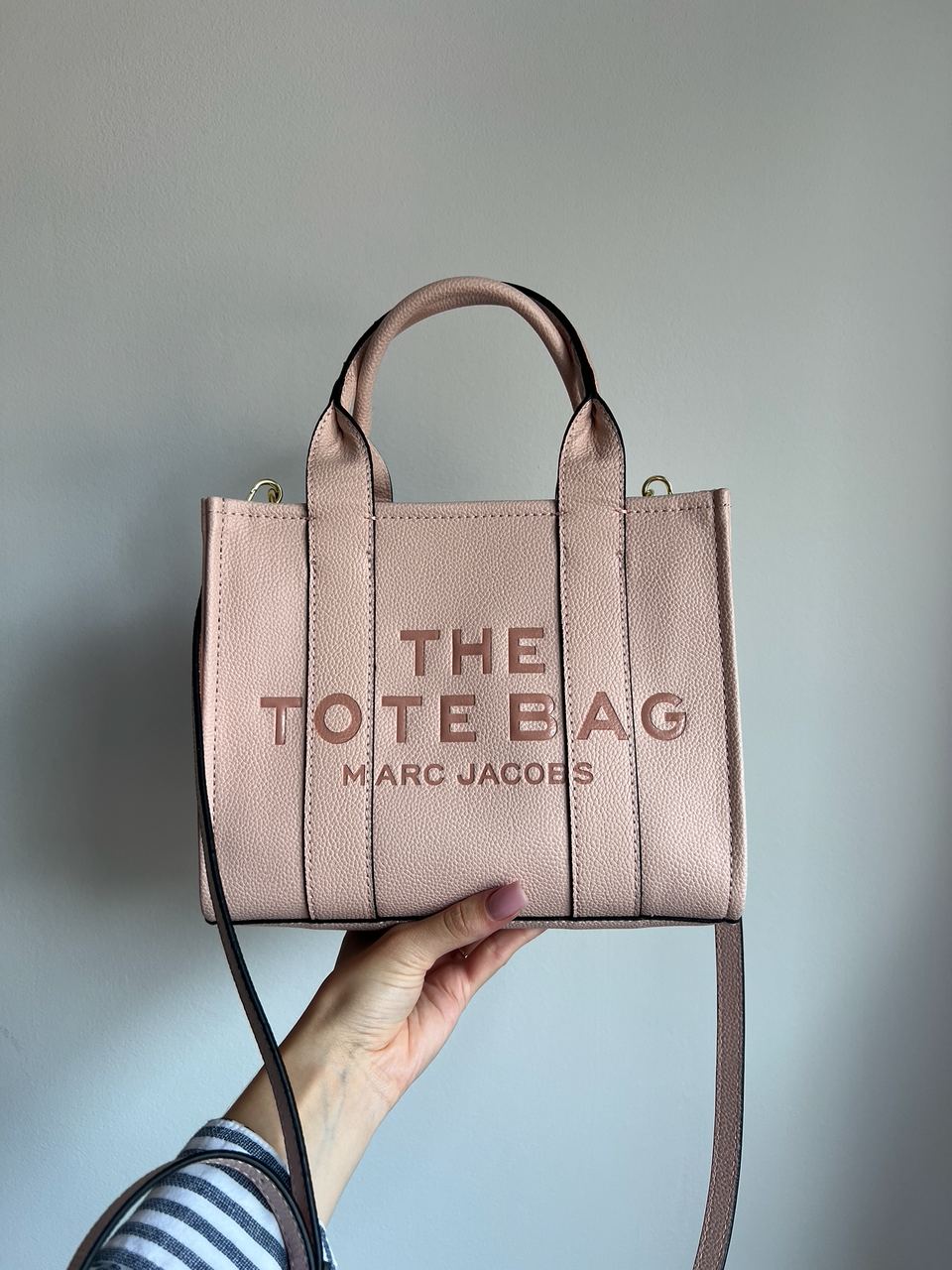 Marc Jacobs The Leather Small Tote Bag Powder - 2