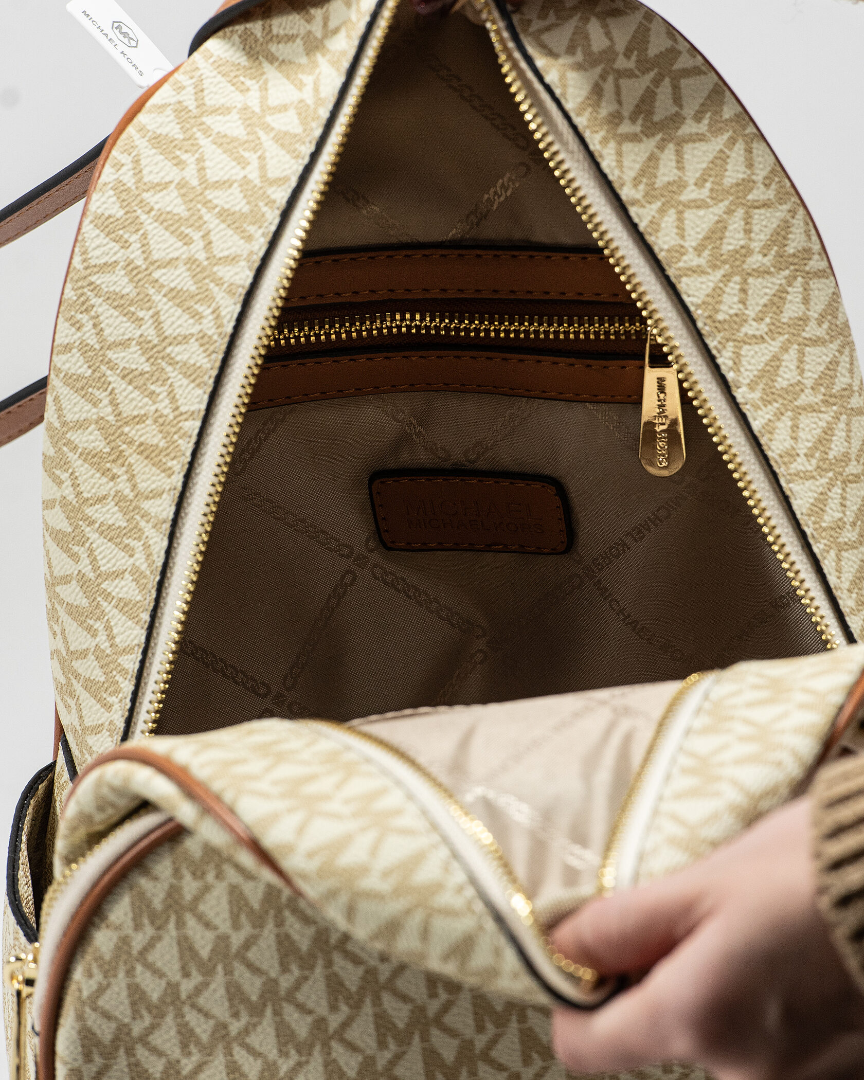 Michael Kors Abbey Medium Logo Backpack - 12