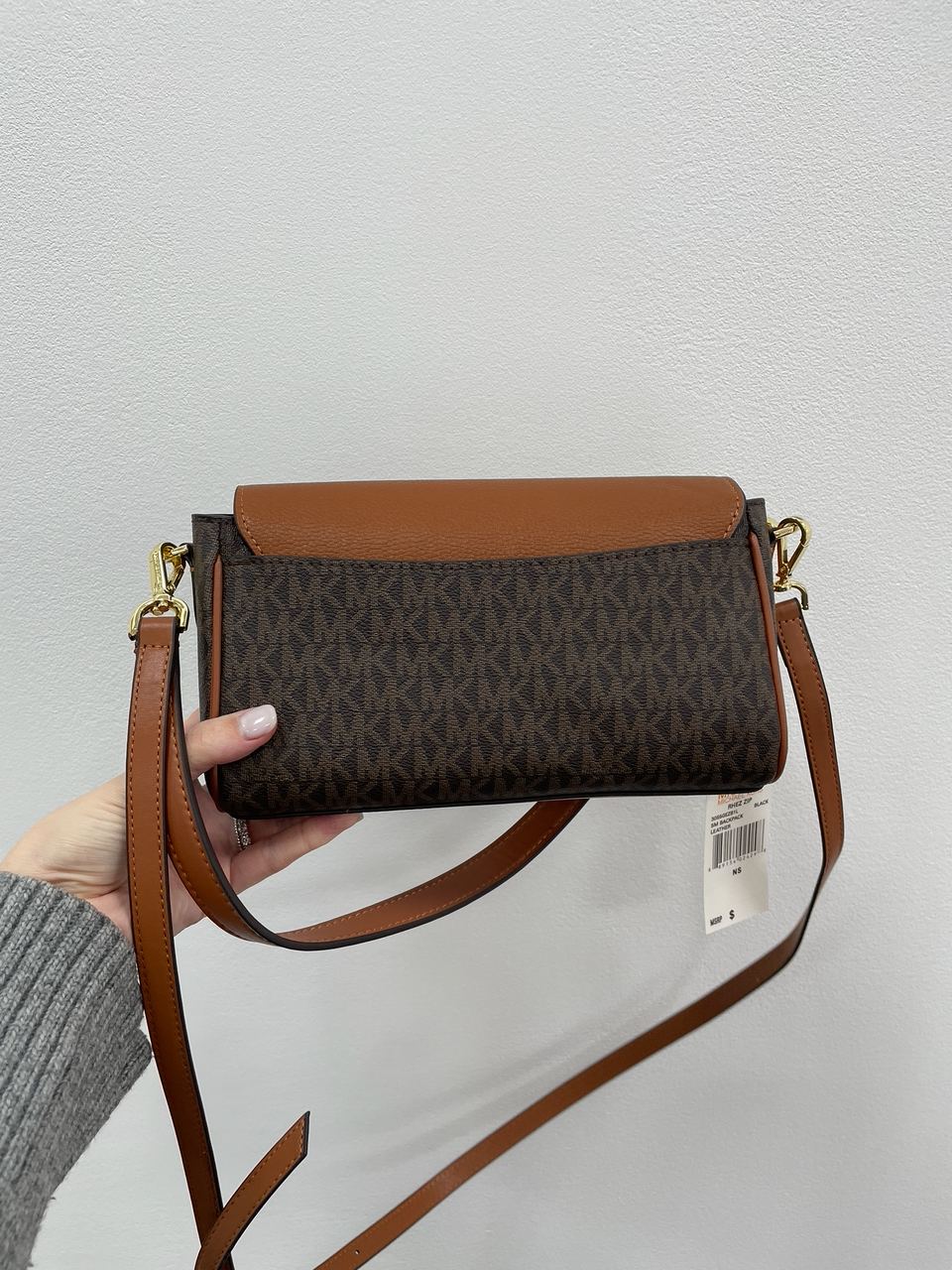 Michael Kors Fleur Small Convertible Crossbody Bag Brown - 10