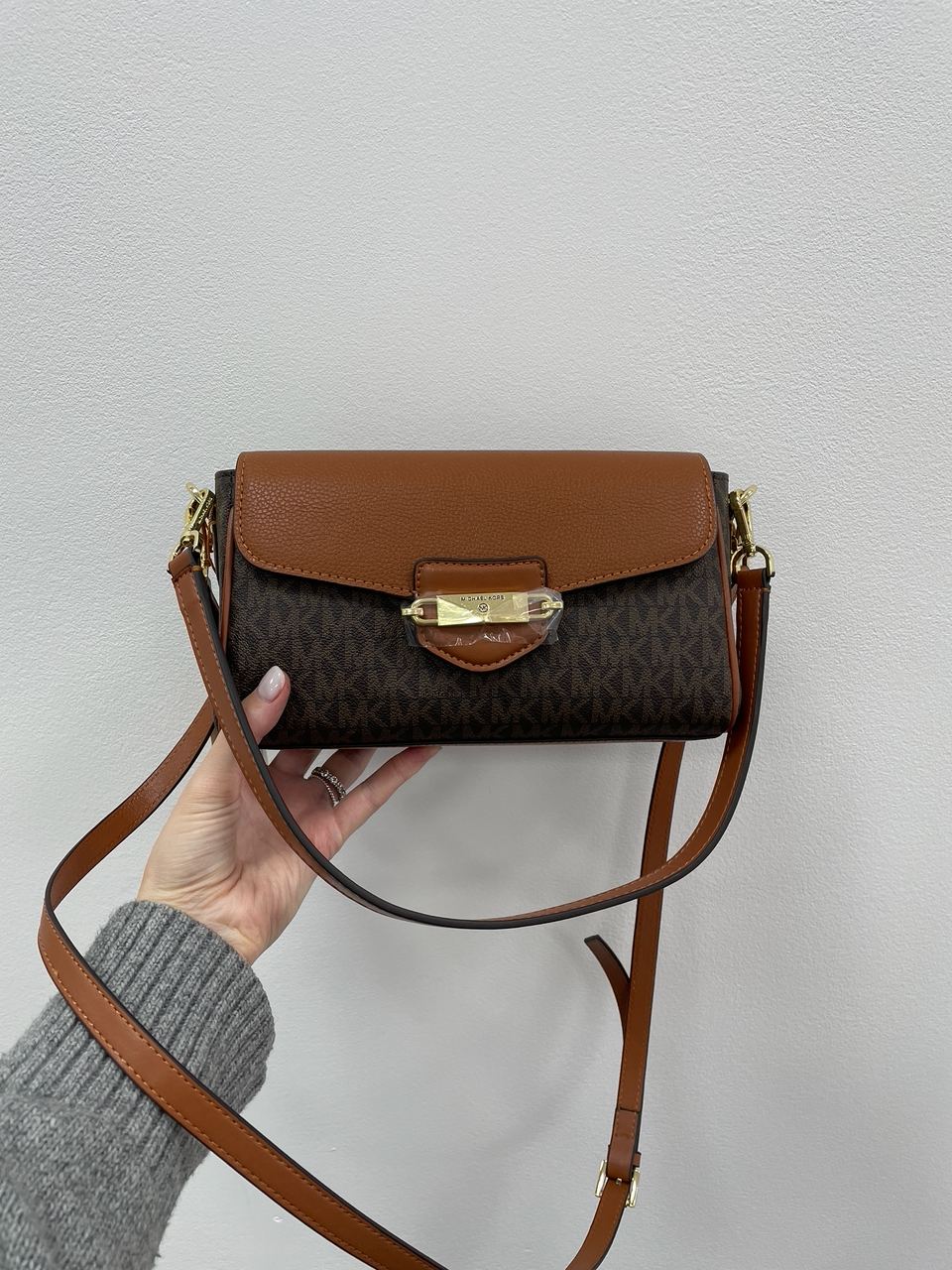 Michael Kors Fleur Small Convertible Crossbody Bag Brown - 6