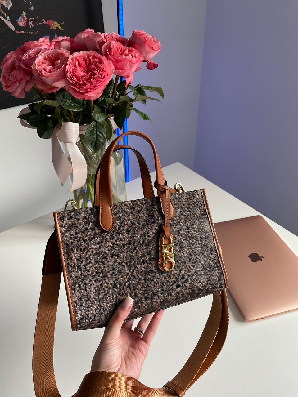 Michael Kors GIGI LG Grab Tote Brown - 6