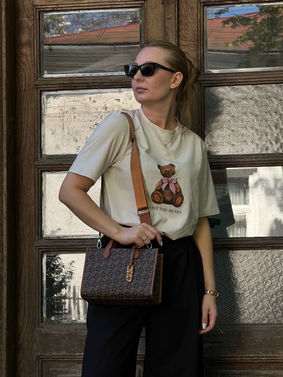 Michael Kors GIGI LG Grab Tote Brown - 9