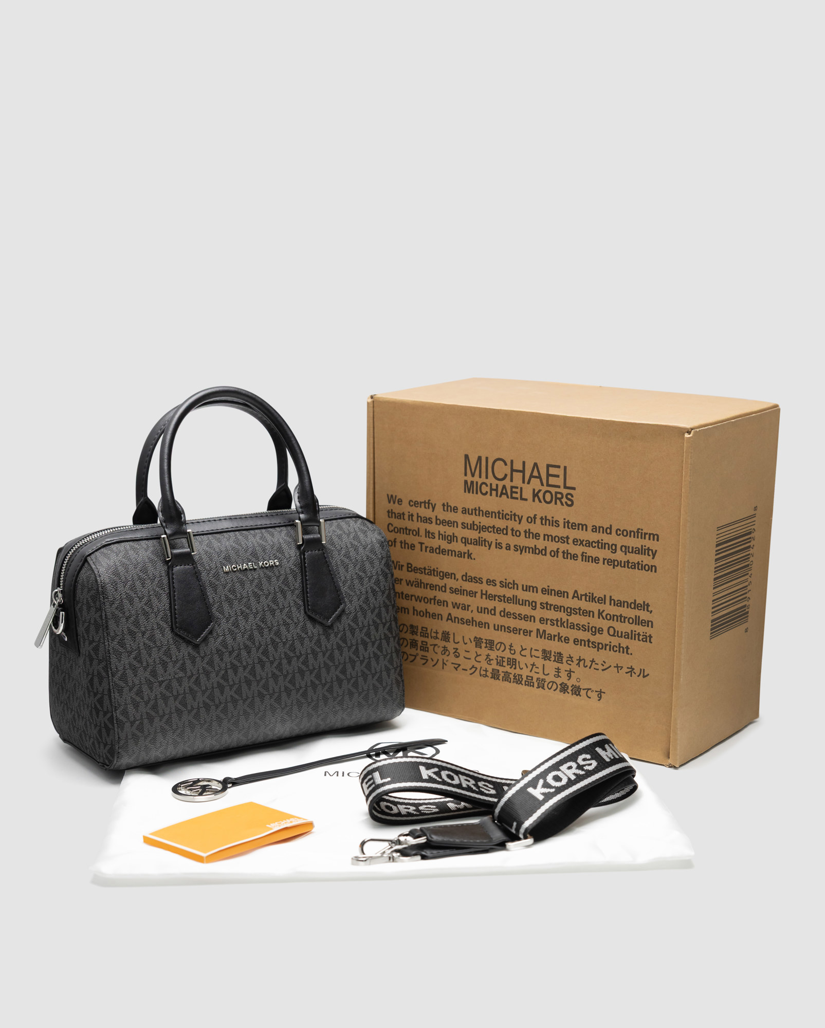 Michael Kors Hayes Duffle Crossbody Bag Grey - 9