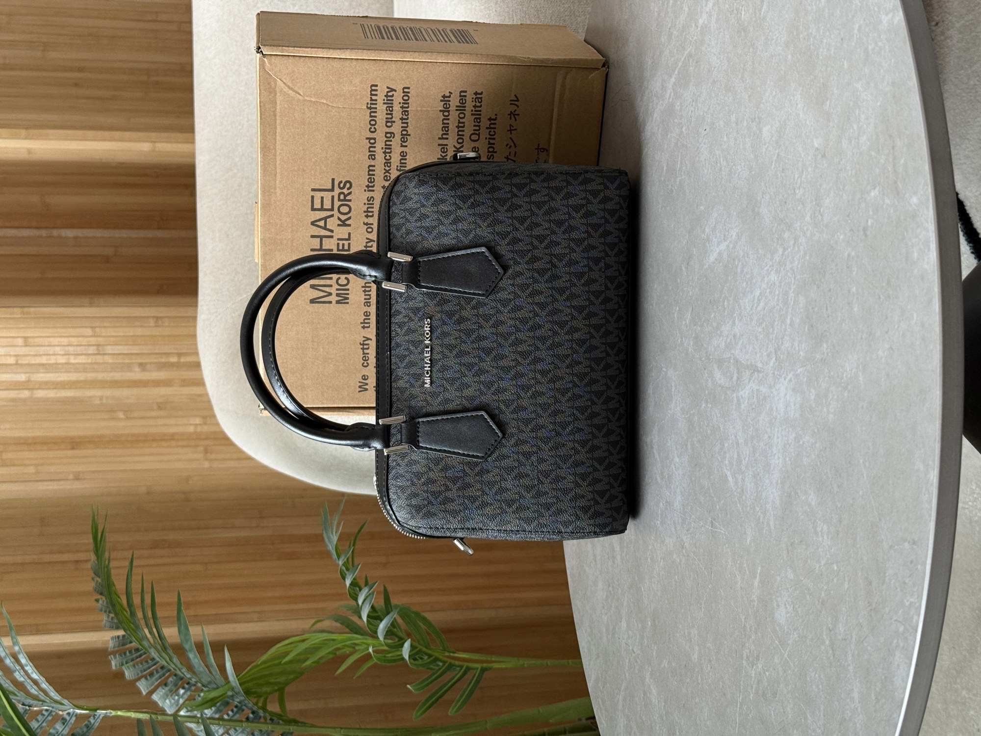 Michael Kors Hayes Duffle Crossbody Bag Grey - 12