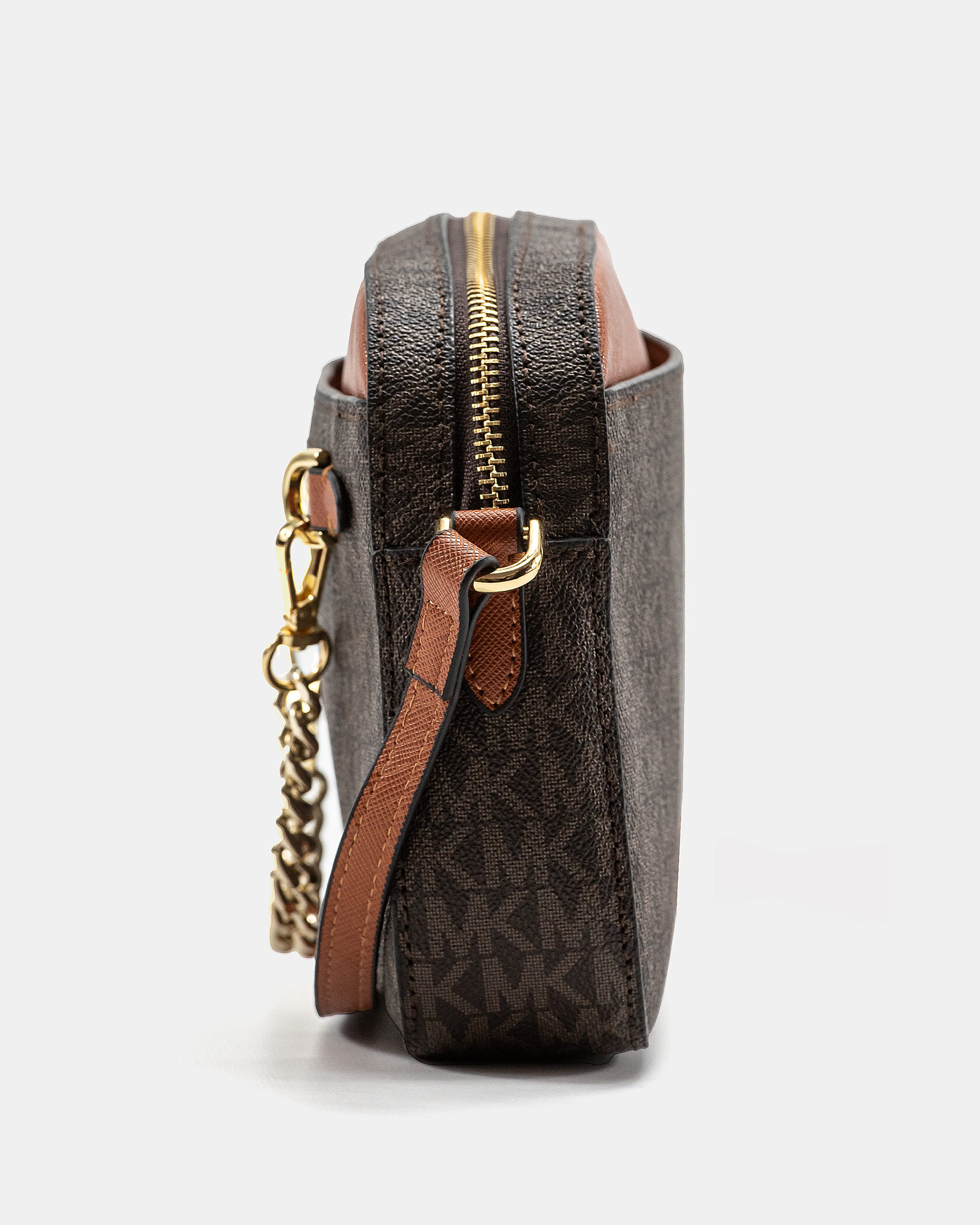 Michael Kors Jet Set Large Logo Crossbody Bag Brown - 10