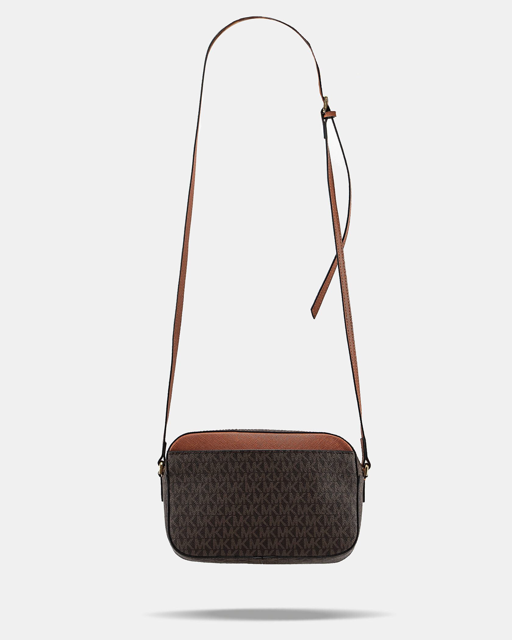 Michael Kors Jet Set Large Logo Crossbody Bag Brown - 12