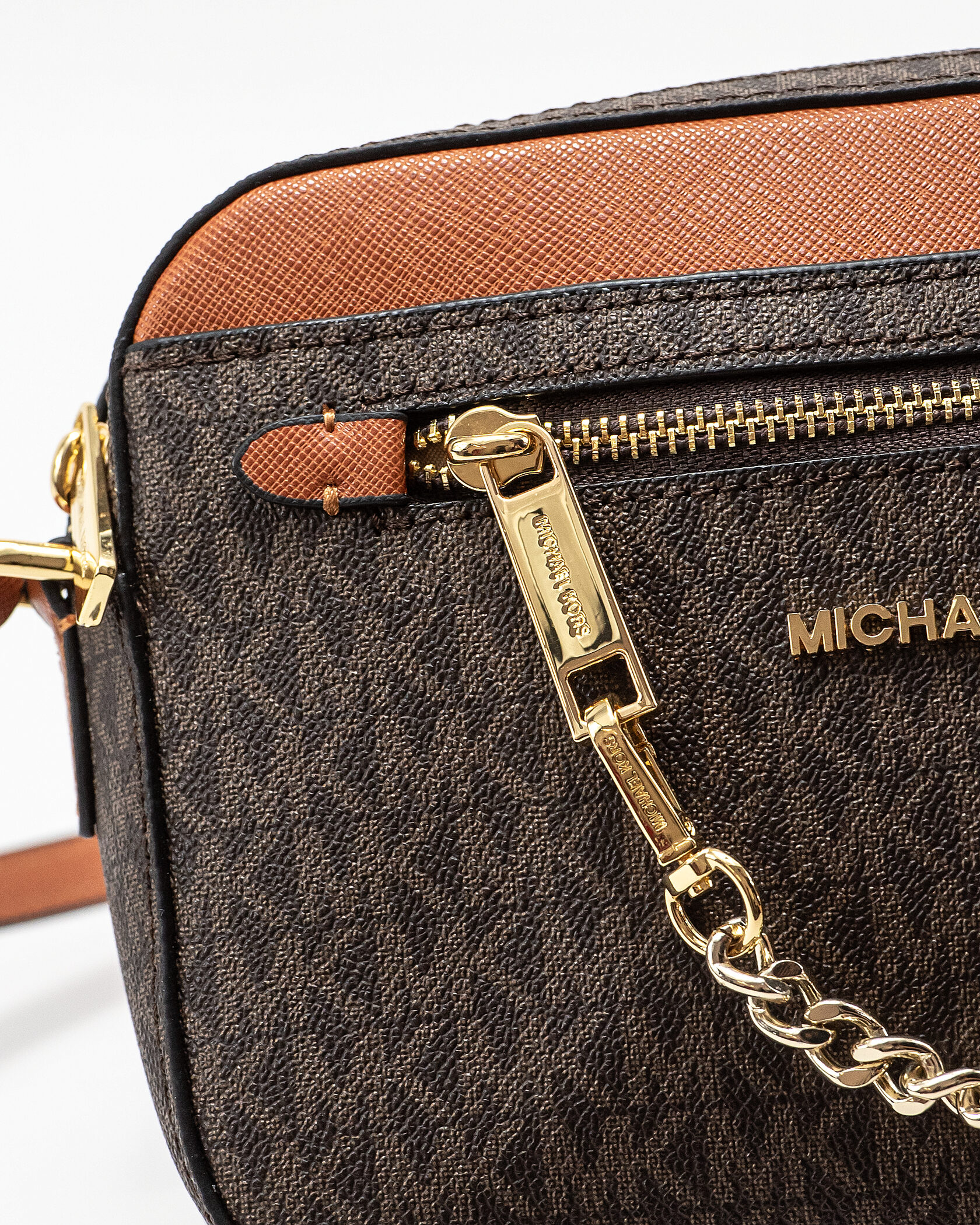 Michael Kors Jet Set Large Logo Crossbody Bag Brown - 8