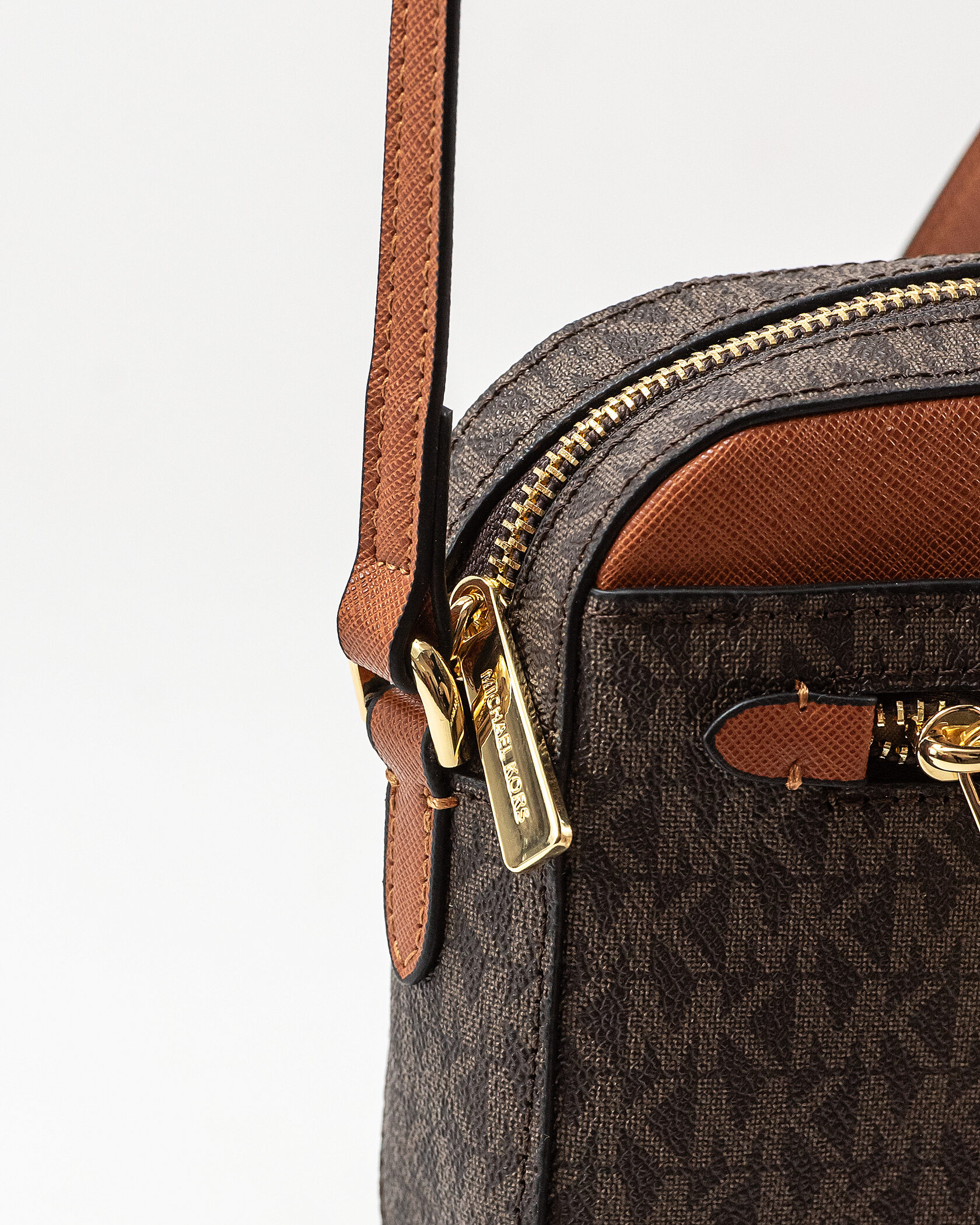 Michael Kors Jet Set Large Logo Crossbody Bag Brown - 9