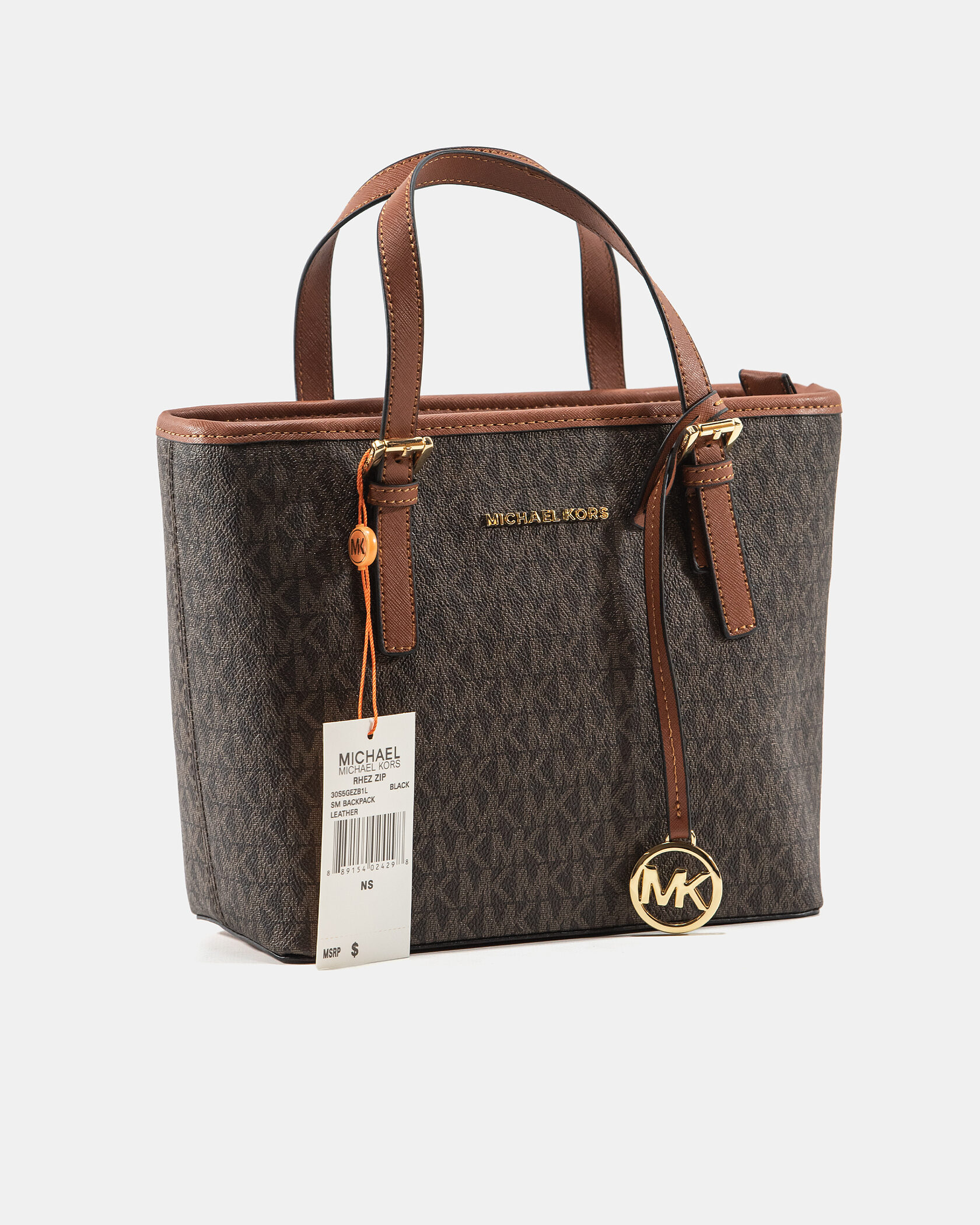 Michael Kors Jet Set Travel Extra-Small Logo Top-Zip Tote - 5