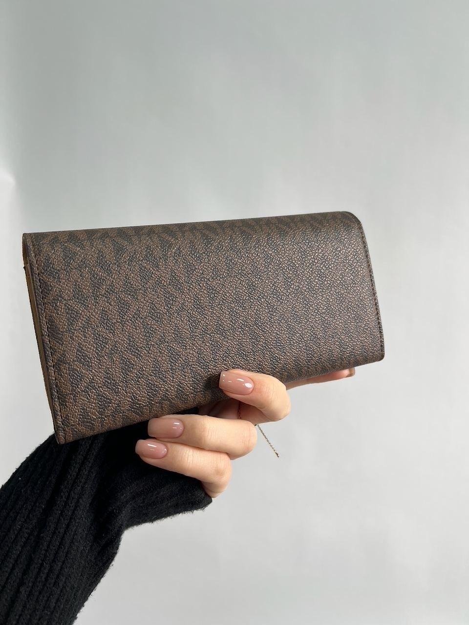 Michael Kors Jet Set travel Wallet Brown Logo - 10