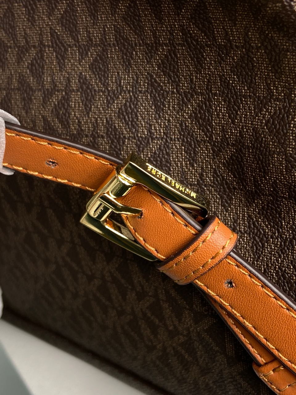 Michael Kors Large Rhea Logo Backpack Brown - 23