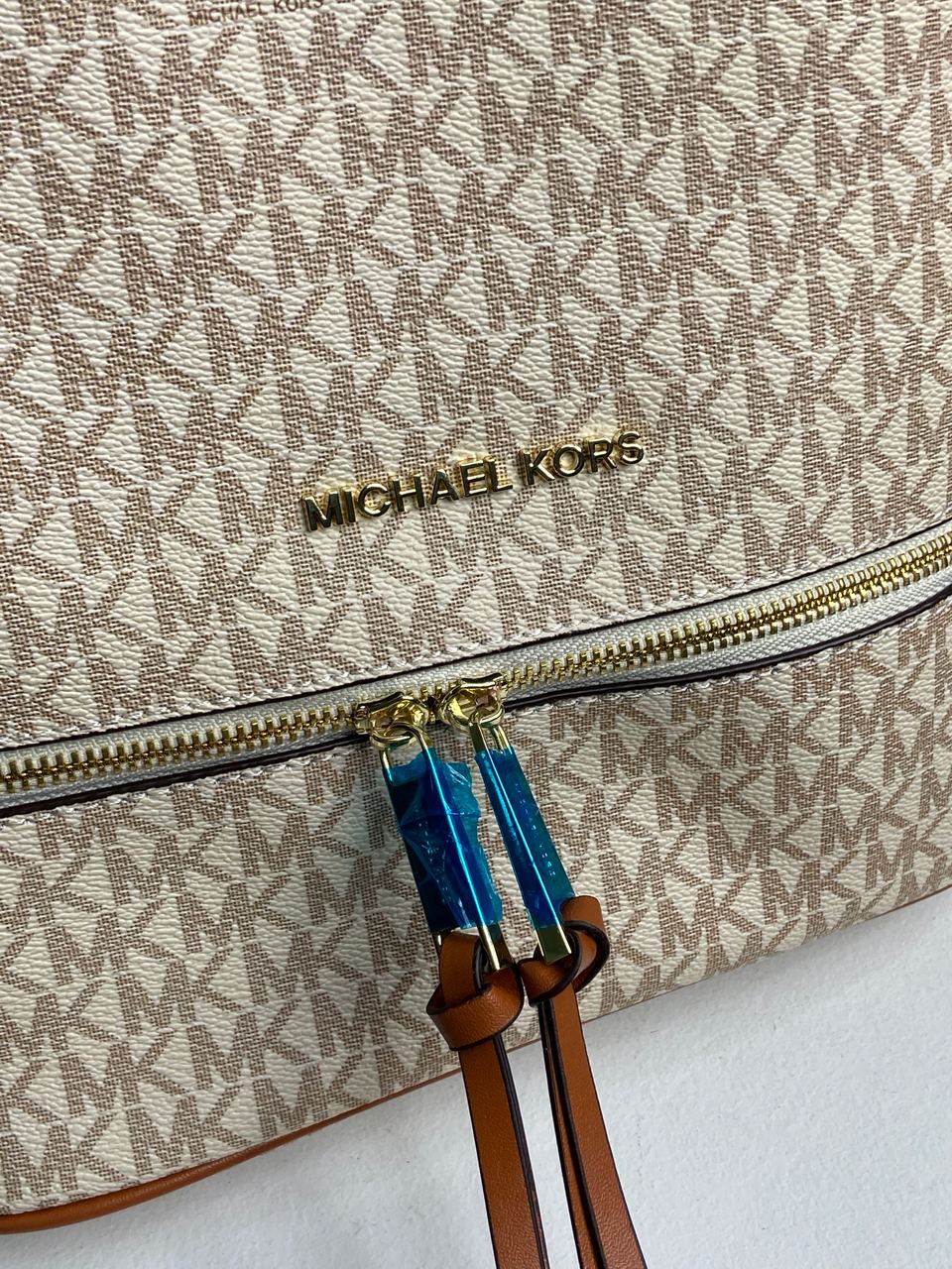 Michael Kors Large Rhea Logo Backpack Ivory - 14