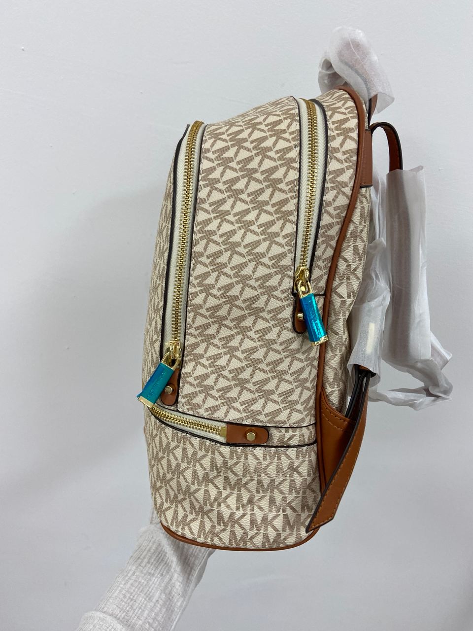Michael Kors Large Rhea Logo Backpack Ivory - 16