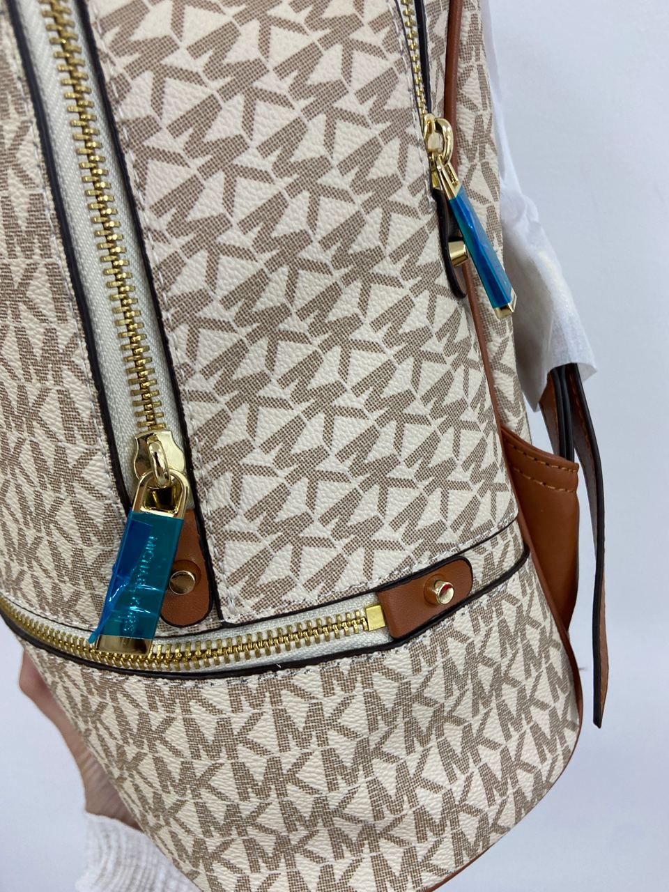 Michael Kors Large Rhea Logo Backpack Ivory - 17