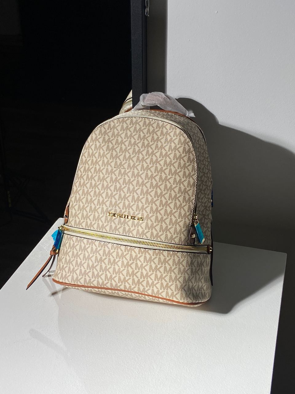 Michael Kors Large Rhea Logo Backpack Ivory - 4