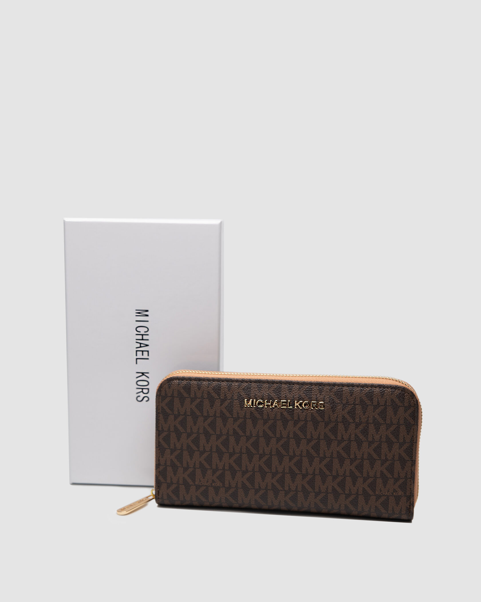 Michael Kors Large Wallet Zip Brown - 2