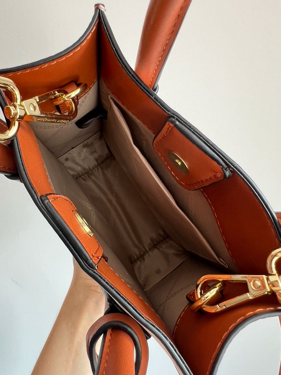 Michael Kors Mercer Extra-Small Pebbled Leather Crossbody Bag Ivory - 8