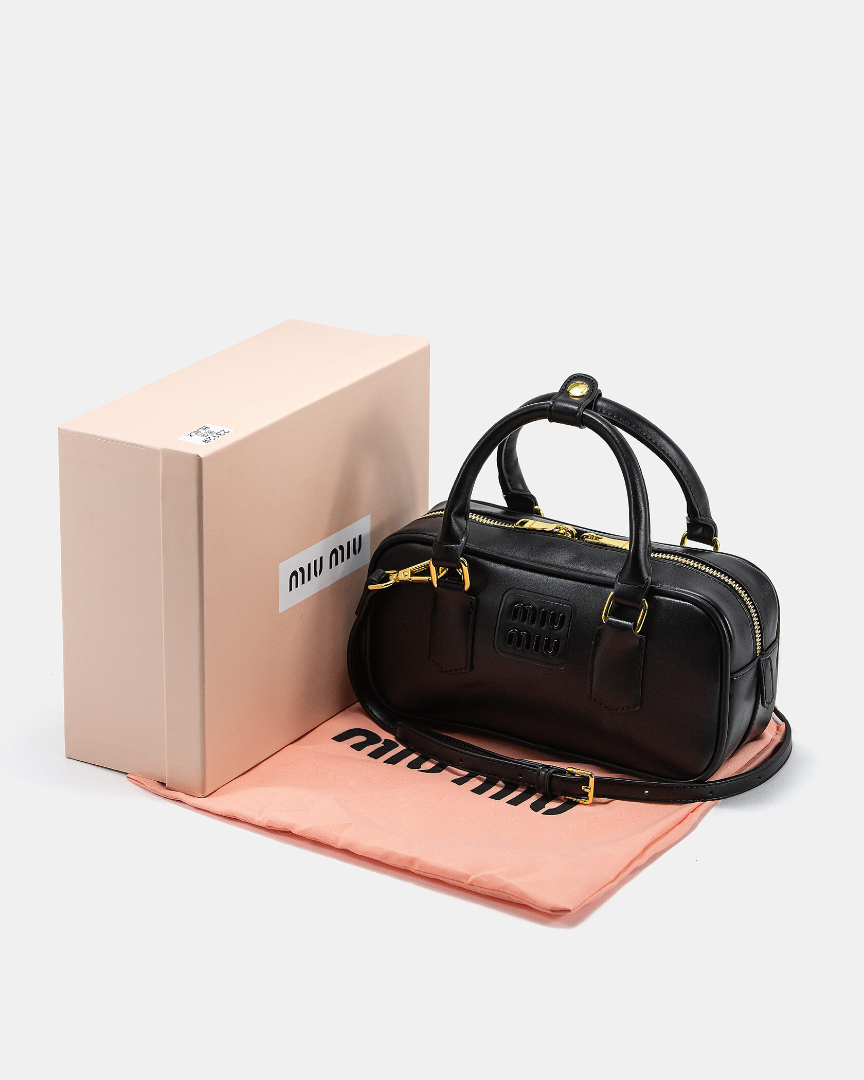 Miu Miu Arcadie Leather Bag Black - 2