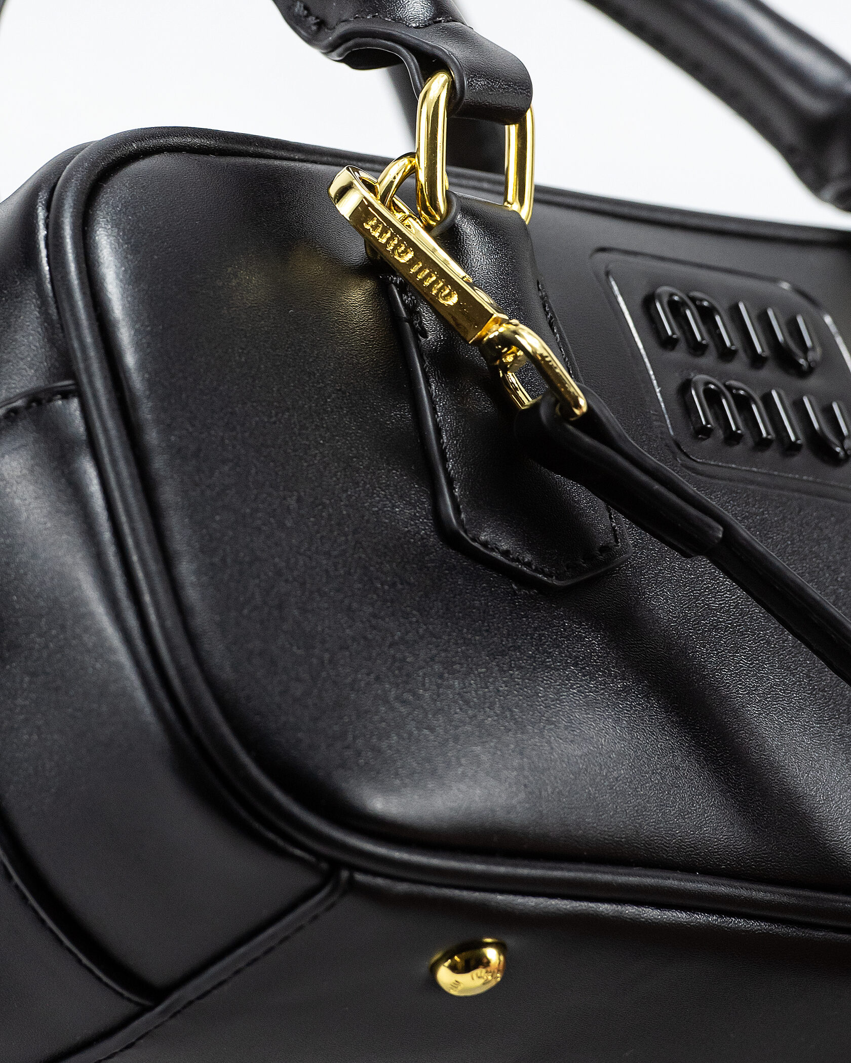 Miu Miu Arcadie Leather Bag Black - 8