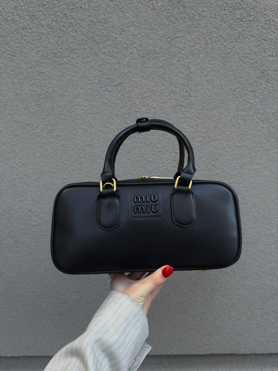 Miu Miu Arcadie Leather Bag Black - 12