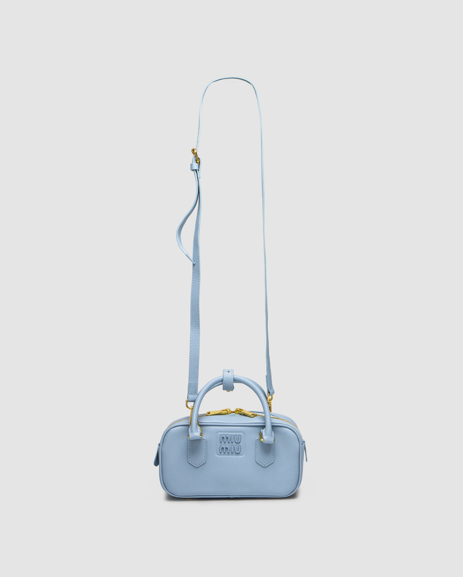 Miu Miu Arcadie Leather Bag Blue - 3