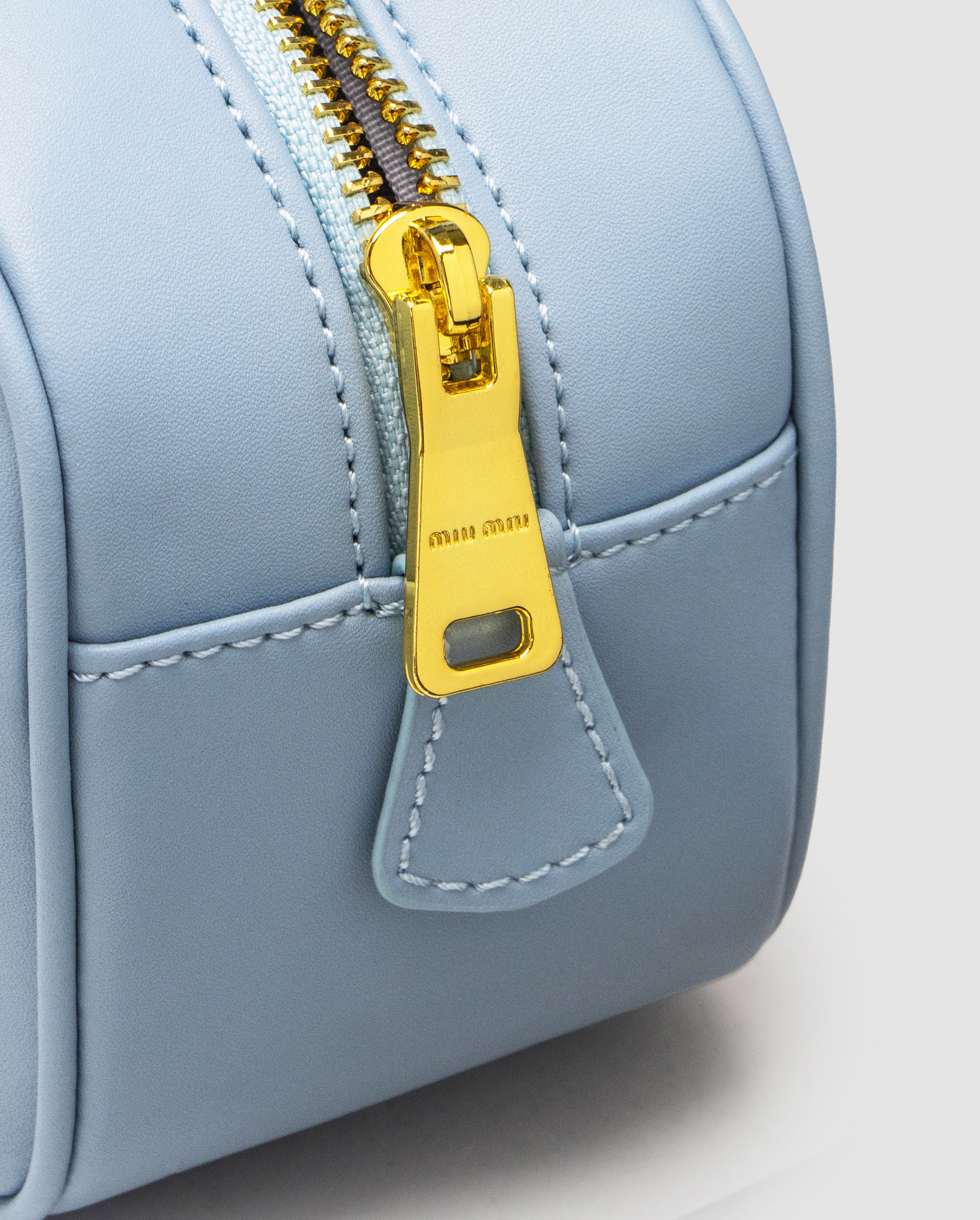 Miu Miu Arcadie Leather Bag Blue - 4