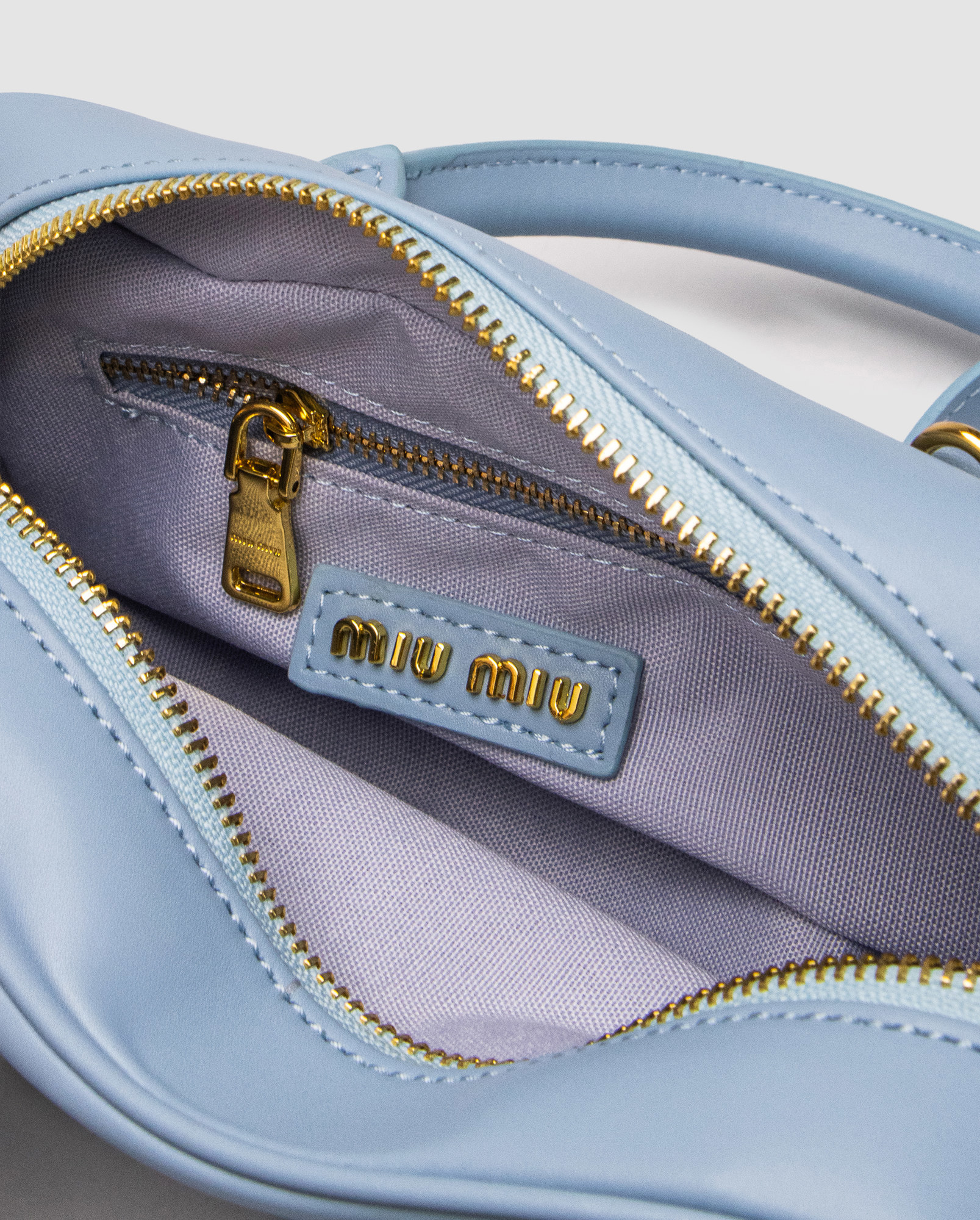 Miu Miu Arcadie Leather Bag Blue - 6