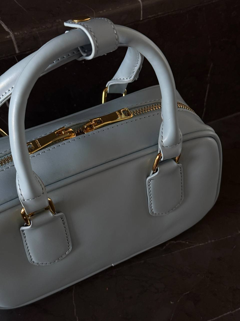 Miu Miu Arcadie Leather Bag Blue - 2