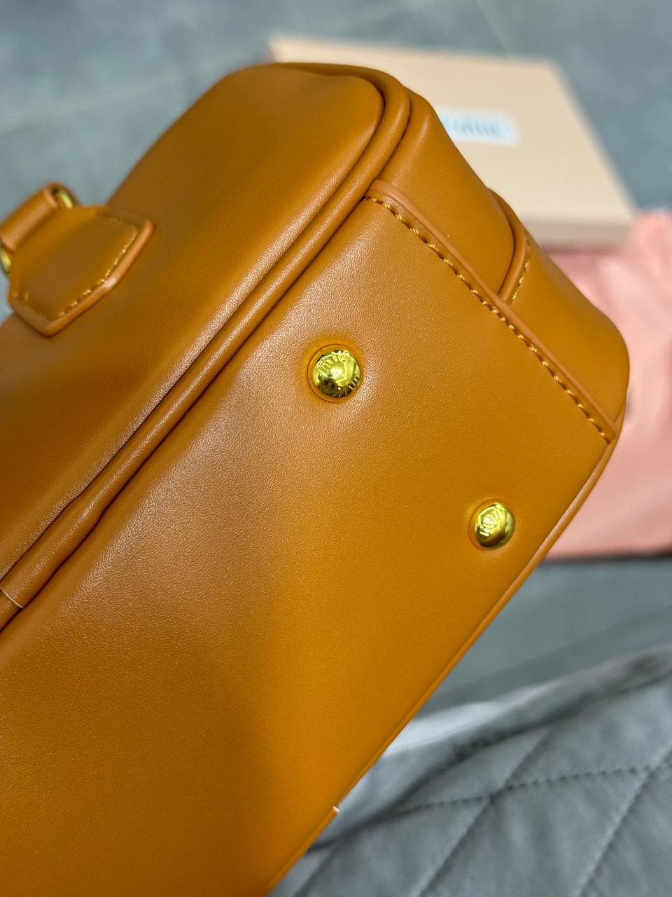 Miu Miu Arcadie Leather Bag Brown - 4