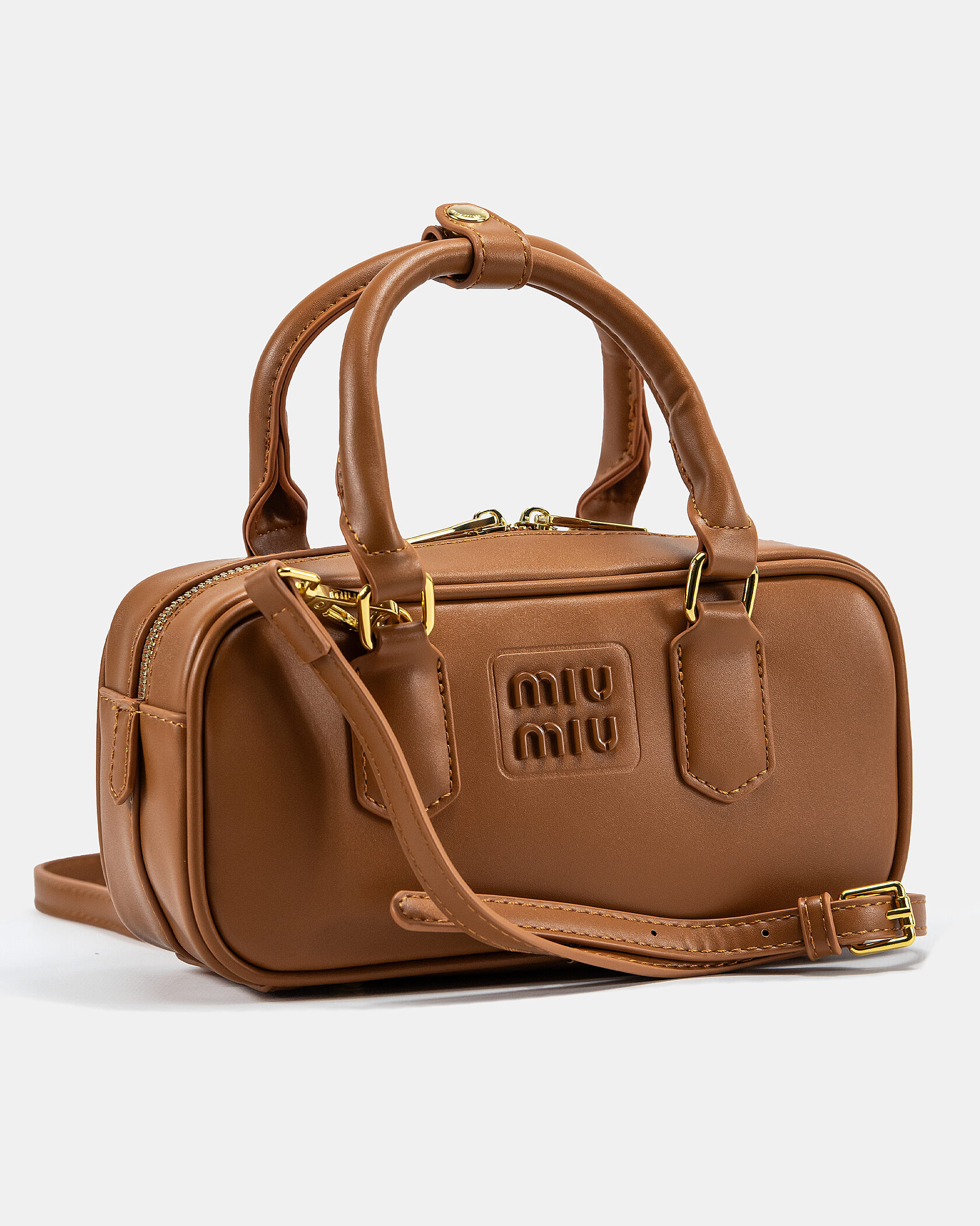 Miu Miu Arcadie Leather Bag Brown - 5