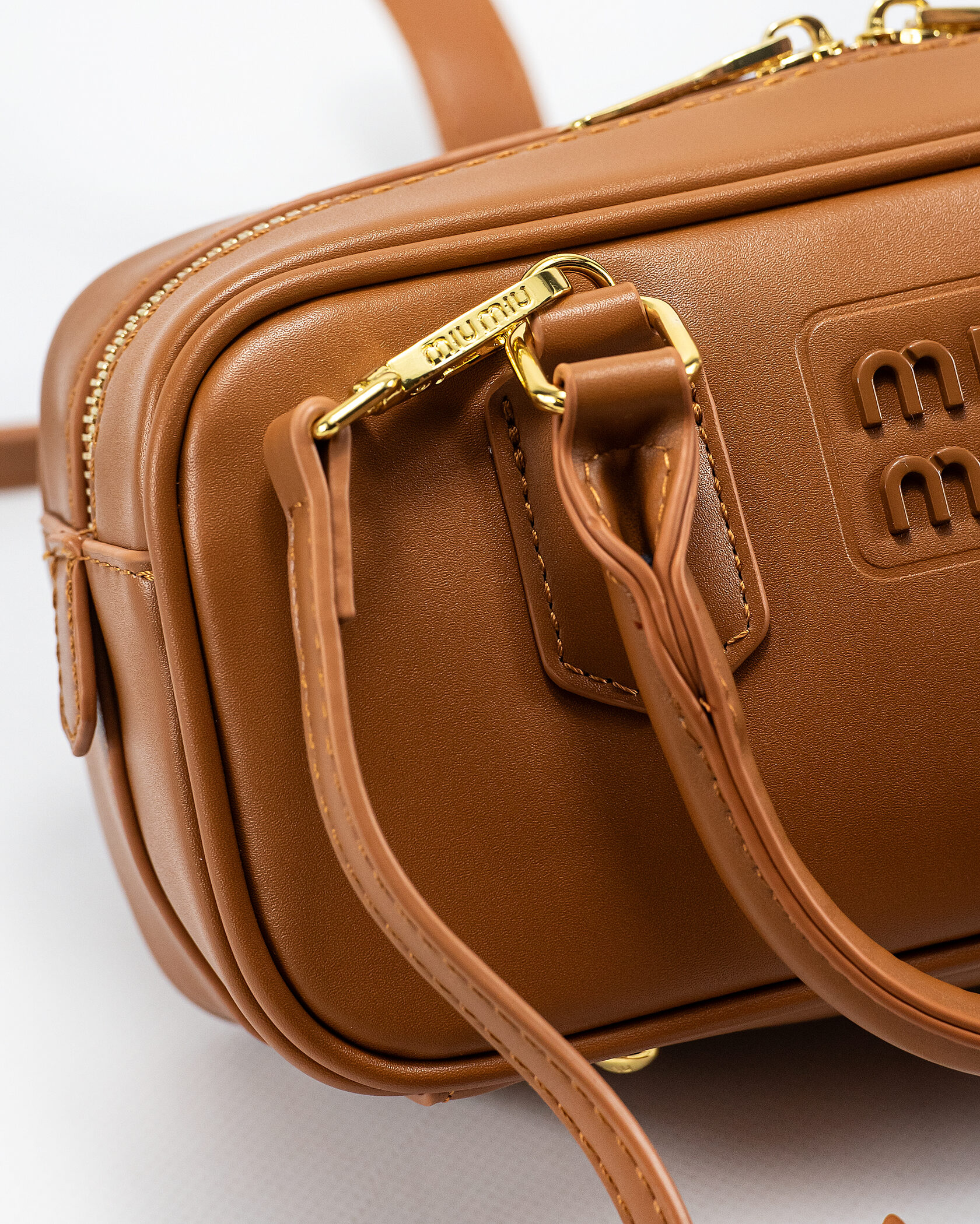 Miu Miu Arcadie Leather Bag Brown - 9