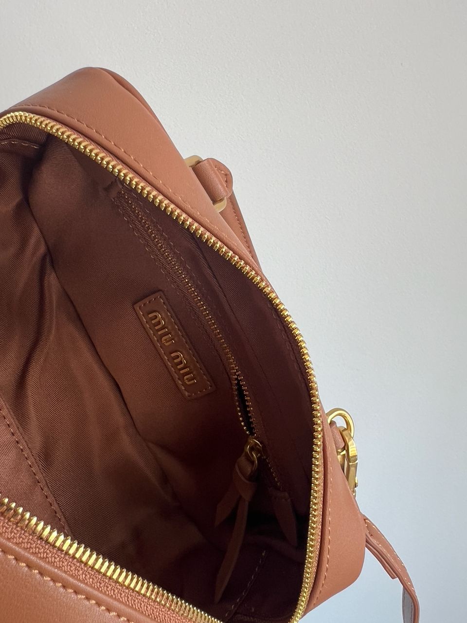 Miu Miu Arcadie Leather Bag Brown - 9