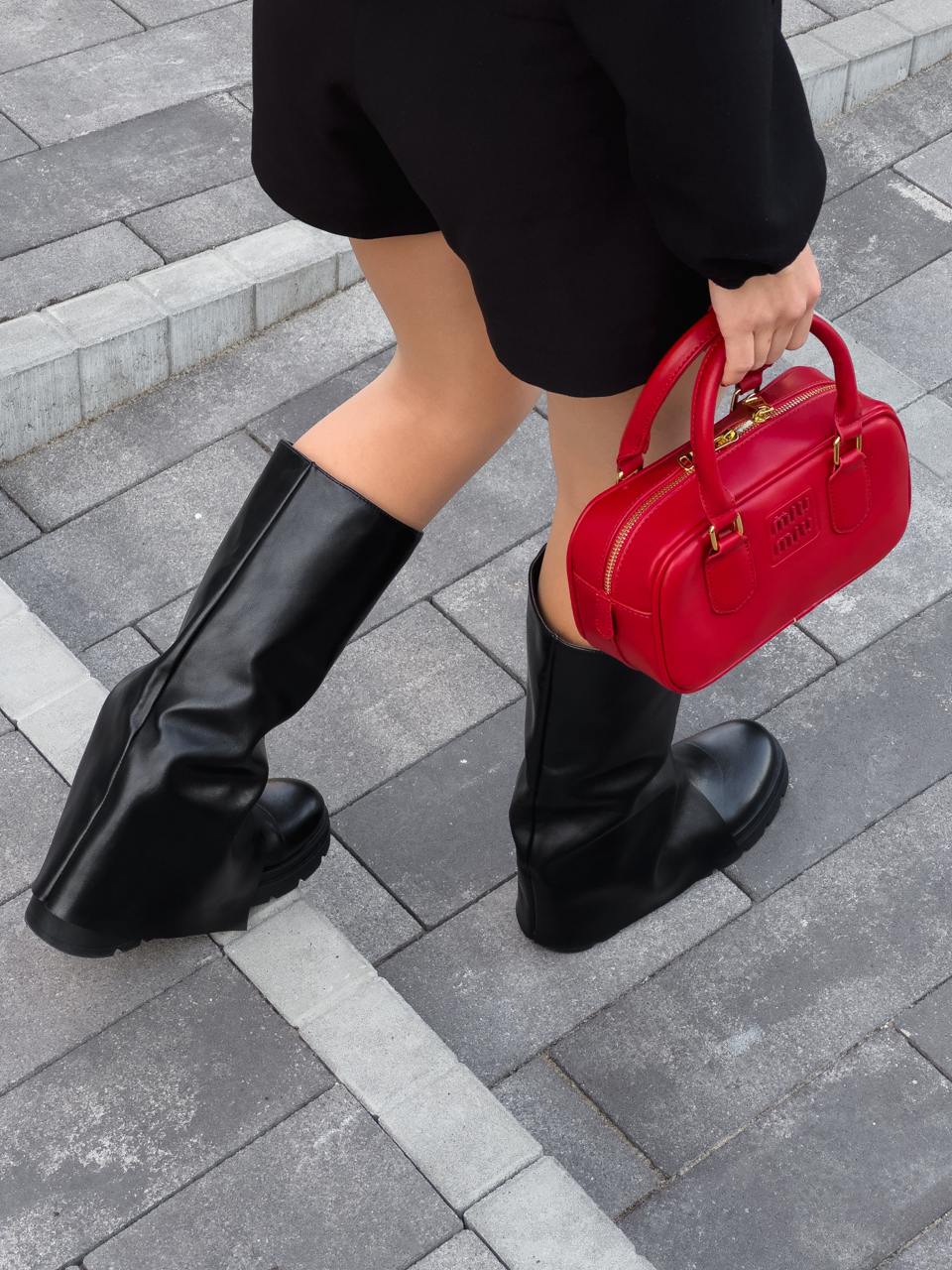 Miu Miu Arcadie Leather Bag Burgundy - 11