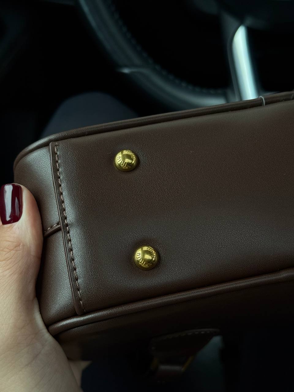 Miu Miu Arcadie Leather Bag Cocolate - 5