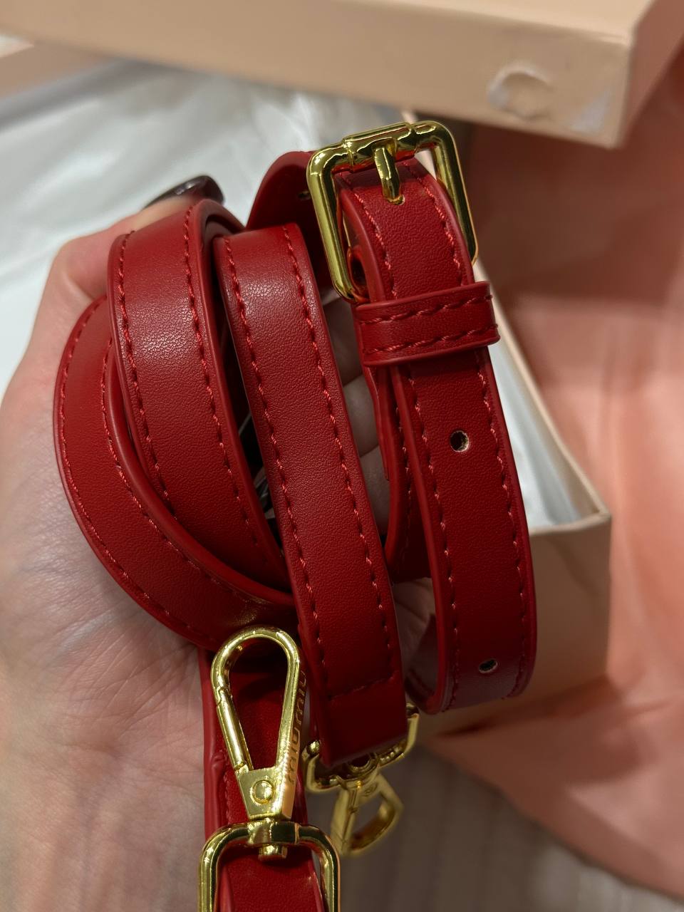 Miu Miu Arcadie Leather Bag Red - 7