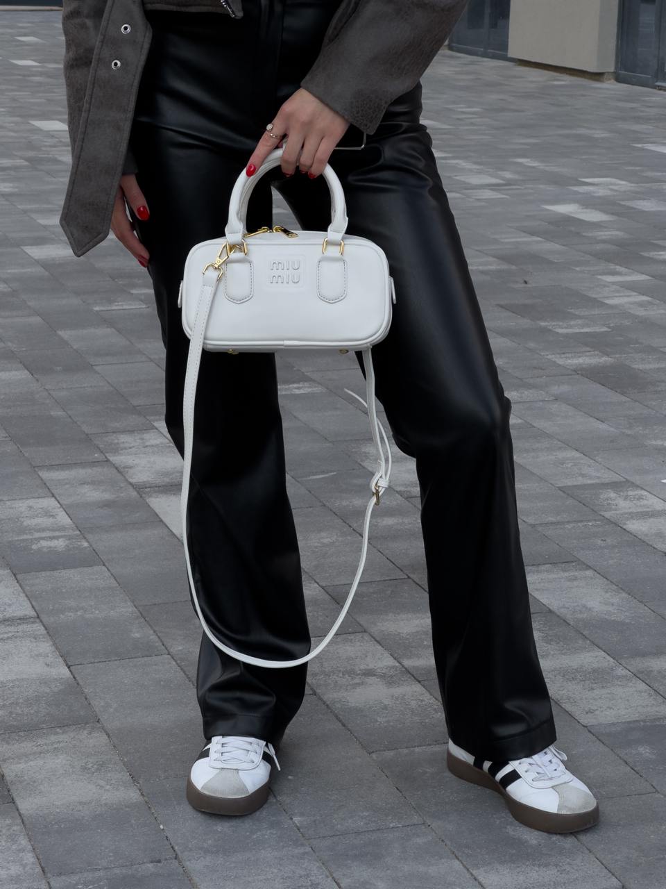 Miu Miu Arcadie Leather Bag White - 11