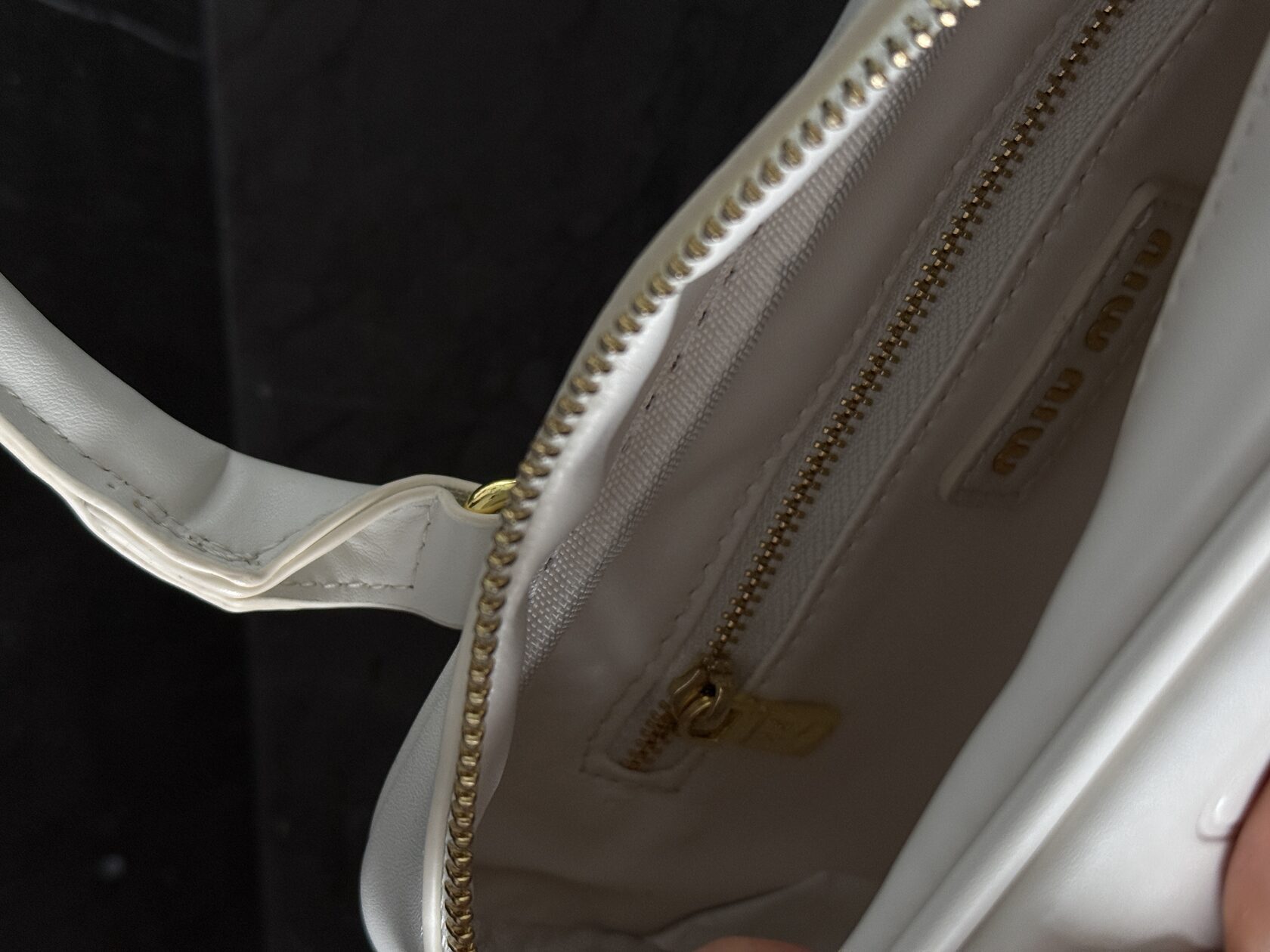 Miu Miu Arcadie Leather Bag White - 6