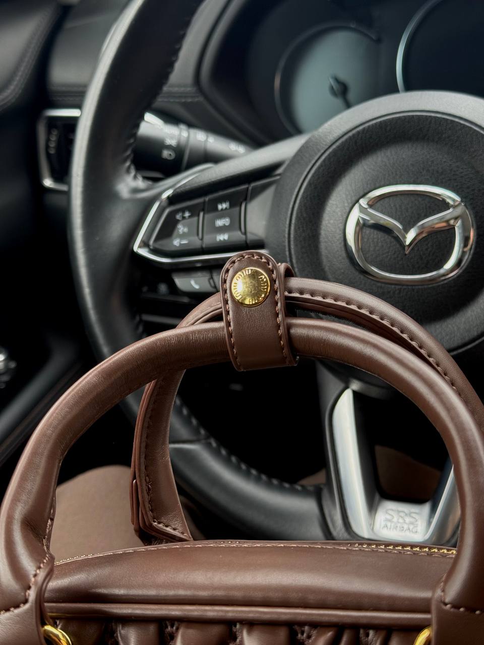 Miu Miu Arcadie Matelassé Nappa Leather Bag Chocolate - 12