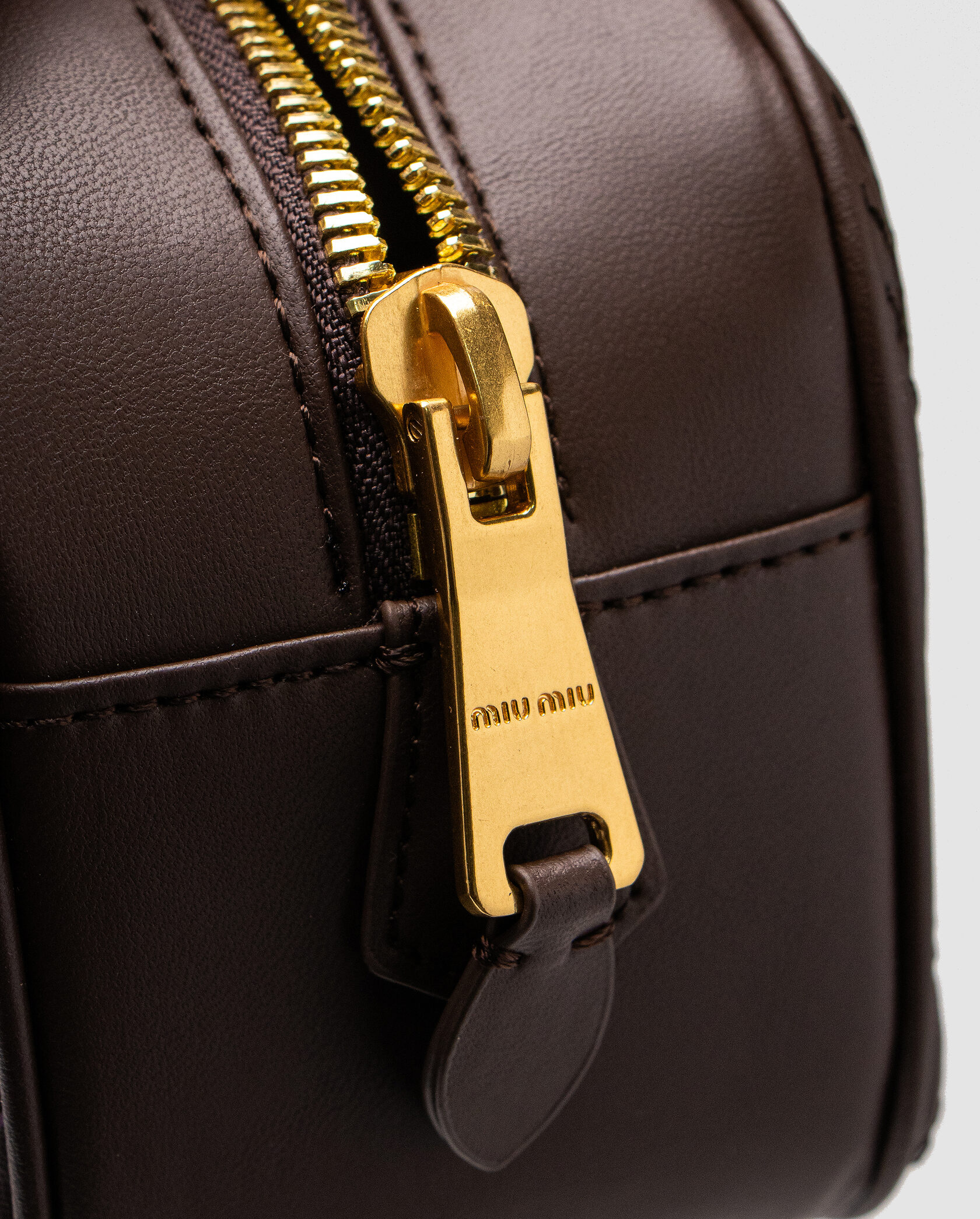 Miu Miu Arcadie Matelassé Nappa Leather Bag Chocolate - 8