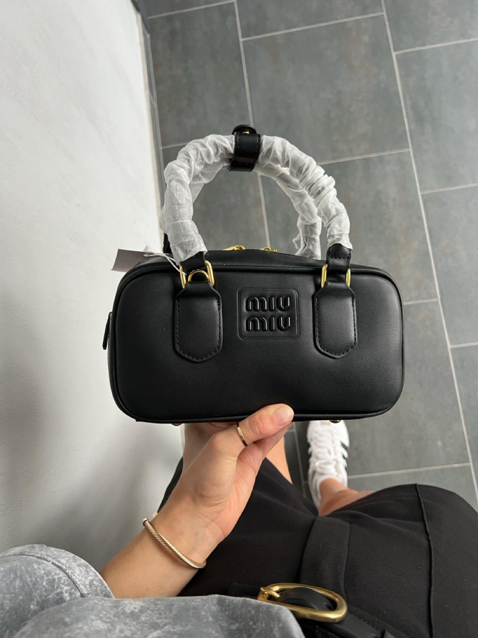 Miu Miu Arcadie Mini Leather Bag Black - 2