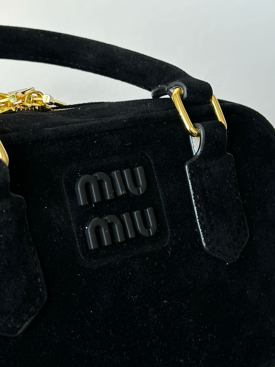 Miu Miu Arcadie Suede Bag Black - 6