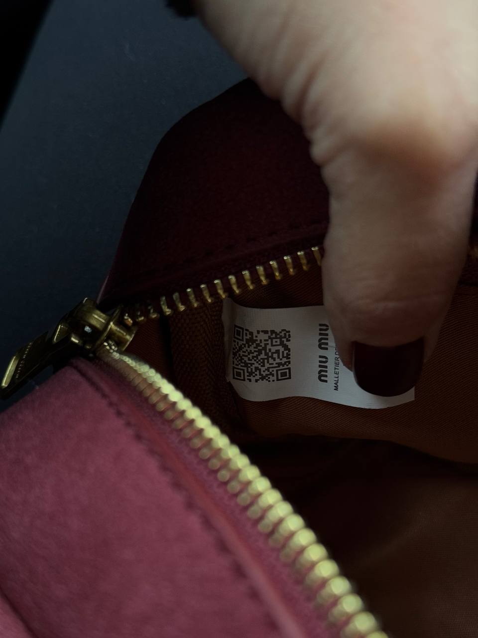 Miu Miu Arcadie Suede Bag Burgundy - 7