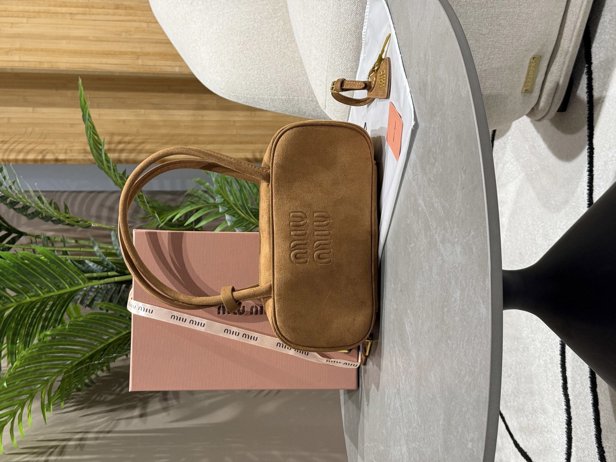 Miu Miu Arcadie Textile Bag Brown - 8