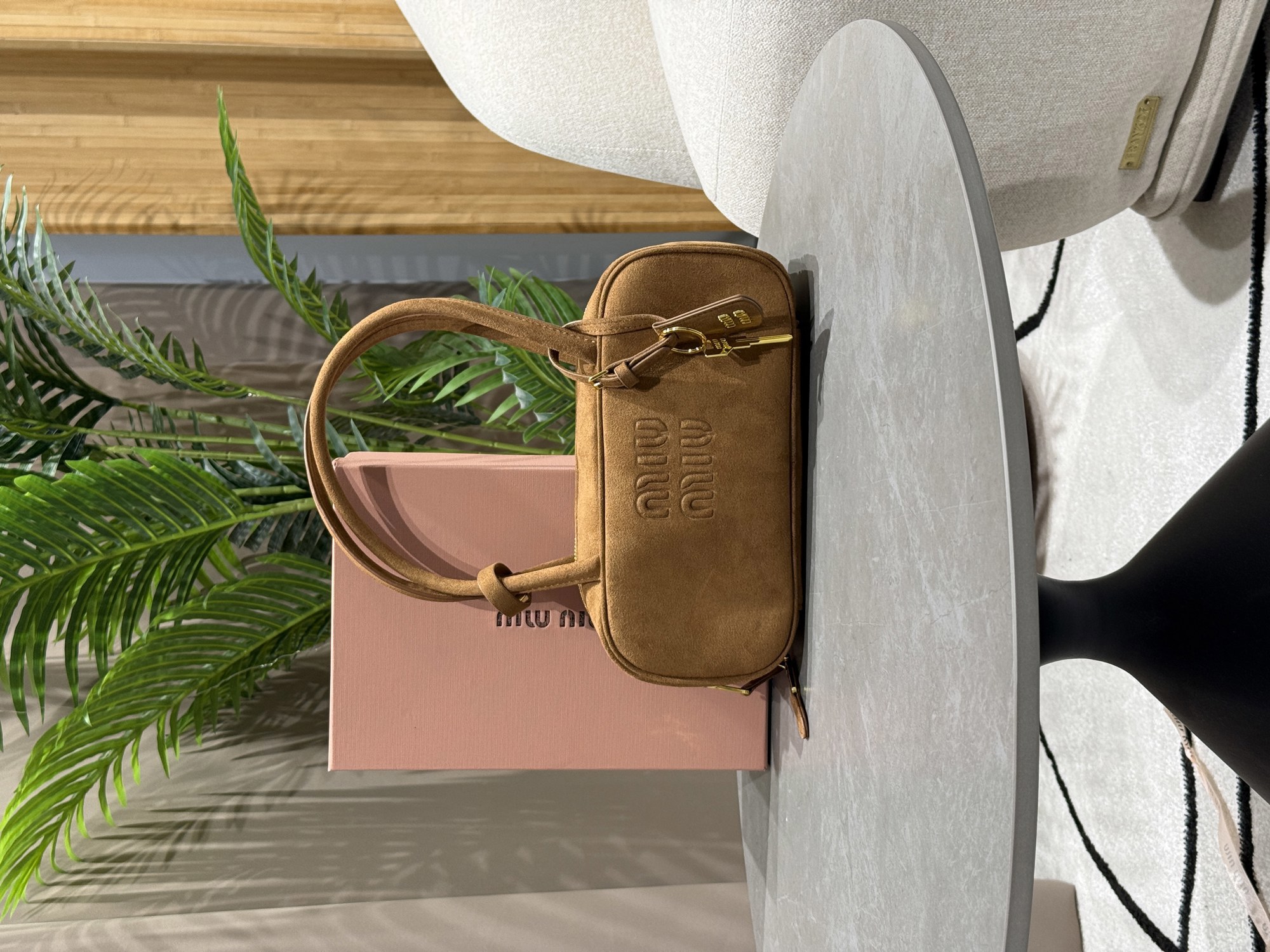 Miu Miu Arcadie Textile Bag Brown - 10