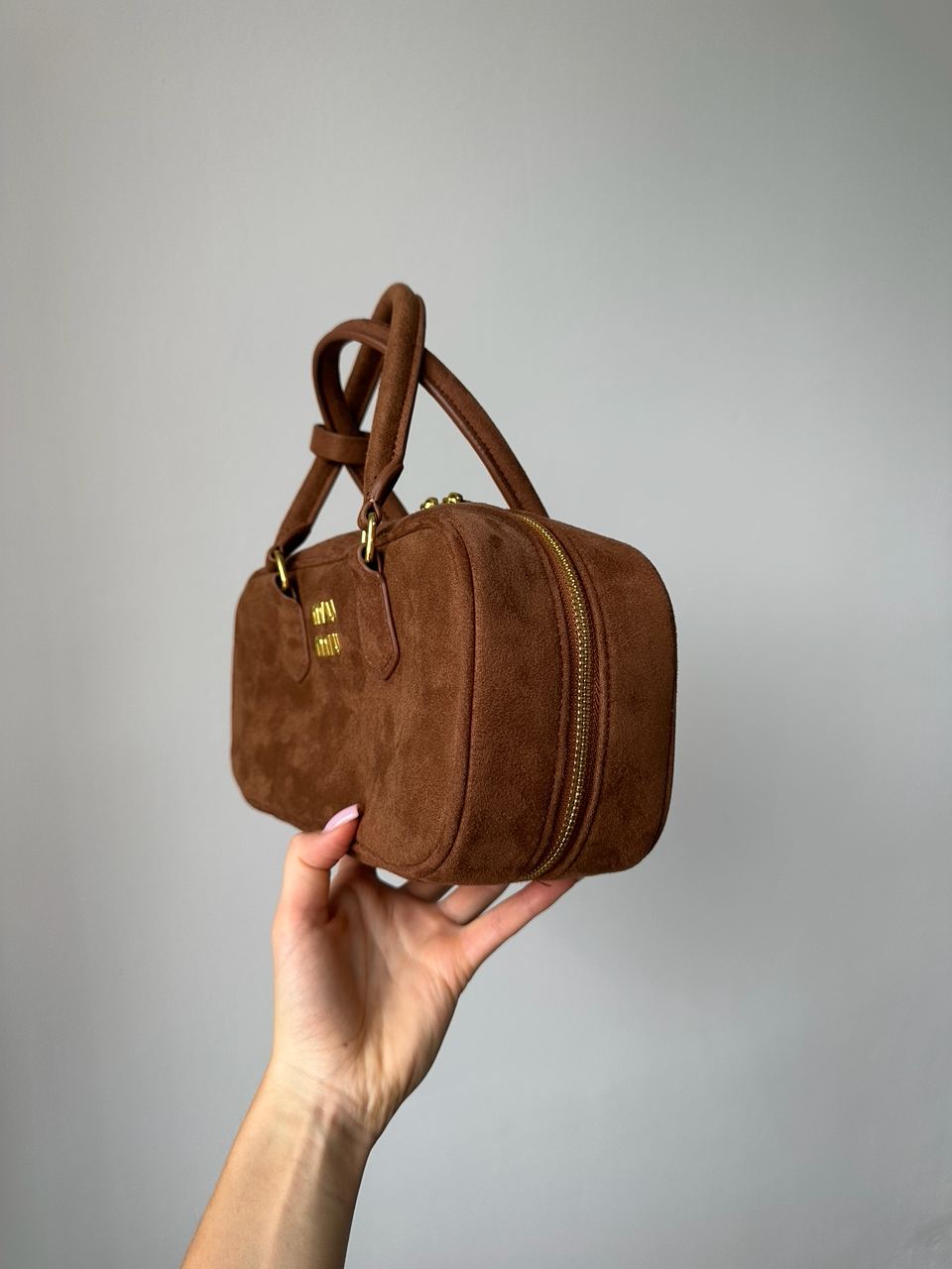 Miu Miu Arcadie Textile Bag Brown - 6